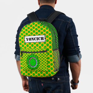 Sac À Dos Imprimé Ruban de fleurs vert de chaux par Kenneth Yoncich