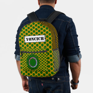 Sac À Dos Imprimé Ruban de fleurs vert émeraude par Kenneth Yoncich