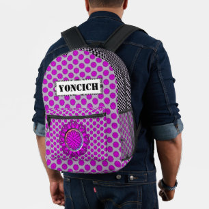 Sac À Dos Imprimé Ruban de fleurs violettes par Kenneth Yoncich
