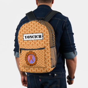 Sac À Dos Imprimé Ruban orange standard par Kenneth Yoncich