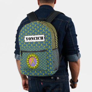 Sac À Dos Imprimé Ruban standard jaune par Kenneth Yoncich
