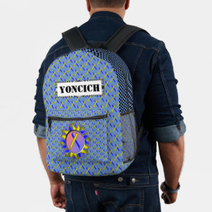 Sac À Dos Imprimé Ruban standard jaune par Kenneth Yoncich
