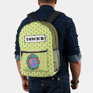 Sac À Dos Imprimé Ruban standard rose Turquoise par Kenneth Yoncich