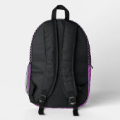 Sac À Dos Imprimé Ruban standard violet par Kenneth Yoncich (Verso)