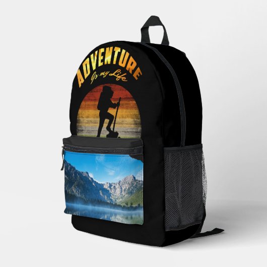 Sac À Dos Imprimé Rustic Adventure Nature Randonnée (Coin arrière droit)