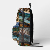 Sac À Dos Imprimé Rustic mountain range landscape stain glass  (Droite)