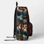Sac À Dos Imprimé Rustic mountain range landscape stain glass  (Gauche)