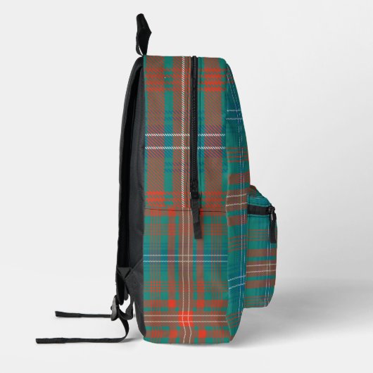 Sac À Dos Imprimé Rustique Plaid Orange Wilson Tartan (Gauche)