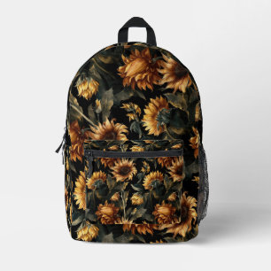 Sac À Dos Imprimé Rustique SunFlower Vintage aquarelle Art Floral