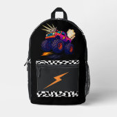 Sac À Dos Imprimé Sacoche à dos de camion à roues gras (Recto)