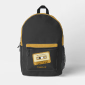 Sac À Dos Imprimé Sacoche Bande Noire (Recto)