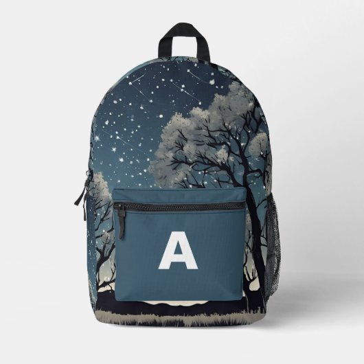 Sac À Dos Imprimé Sacoche de nuit Monogramme sur mesure (Recto)