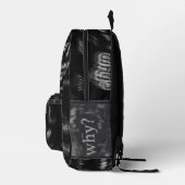 Sac À Dos Imprimé Sacré Pourquoi Parce que Texte Imprimé Noir Sac à  (Droite)