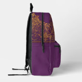 Sac À Dos Imprimé Sacs-Motif indien violet or (Gauche)