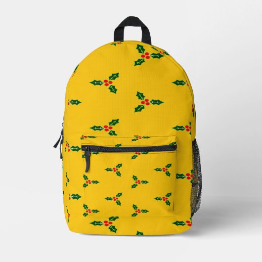 Sac À Dos Imprimé Saint de Noël sur orange (Recto)