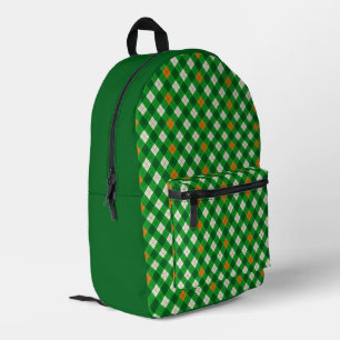 Sac À Dos Imprimé Saint-Patrick d'argyle aux couleurs irlandaises