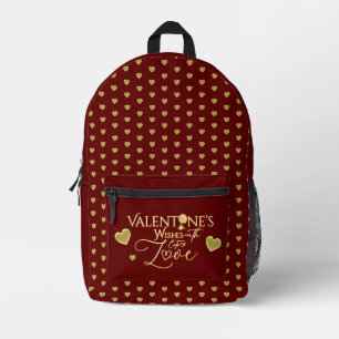 Sac À Dos Imprimé Saint-Valentin calligraphié rouge