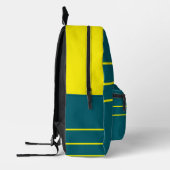 Sac À Dos Imprimé Sarcelle Profonde Avec Jaune (Gauche)