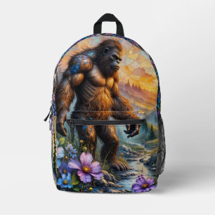 Sac À Dos Imprimé Sasquatch dans la vallée de Floral Mountain