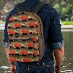 Sac À Dos Imprimé Saumon cadeau moderne de pêcheur de rouille et de