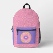 Sac À Dos Imprimé Saupoudrer Doughnut sur mesure Monogramme (Recto)