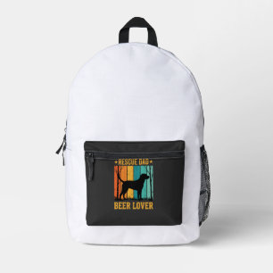 Sac À Dos Imprimé Sauver Papa Amateur de Bière Chien Vintage
