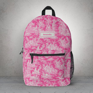 Sac À Dos Imprimé Scène de campagne romantique rose chaud vintage to