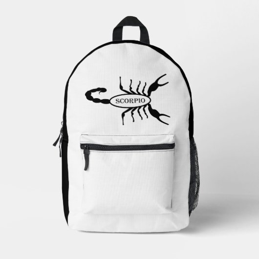 Sac À Dos Imprimé Scorpio noir Scorpion étoile (Recto)