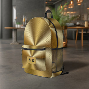 Sac À Dos Imprimé Séquin métal or Design Luxe