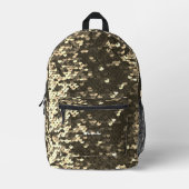 Sac À Dos Imprimé Séquins de sirène d'or brillant (Recto)