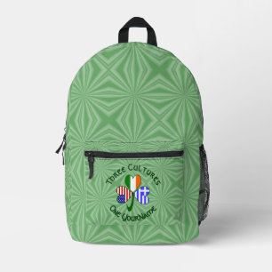 Sac À Dos Imprimé Shamrock Personnalisé des drapeaux irlandais