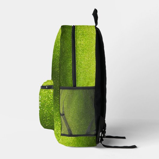 Sac À Dos Imprimé She Believed She Could Lime Green Glitter Sparkles (Droite)