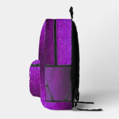 Sac À Dos Imprimé She Believed She Could Purple Glitter Sparkles (Droite)