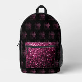 Sac À Dos Imprimé Si c'est Sparkly et Pink je le veux motif noir (Recto)