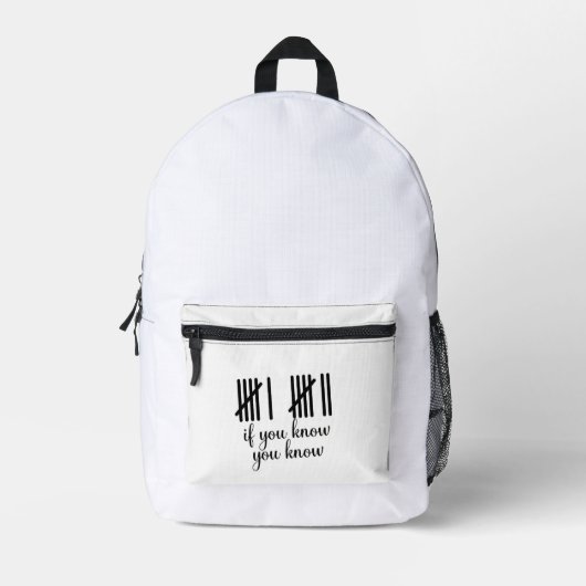 Sac À Dos Imprimé Si Vous Savez Vous Savez Six Sept 6 7 Mathématique (Recto)