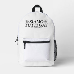 Sac À Dos Imprimé Siamo Tutti Gay - Le Lotus Blanc