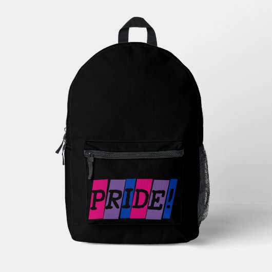 Sac À Dos Imprimé Signe de texte de fierté bisexuelle (Recto)