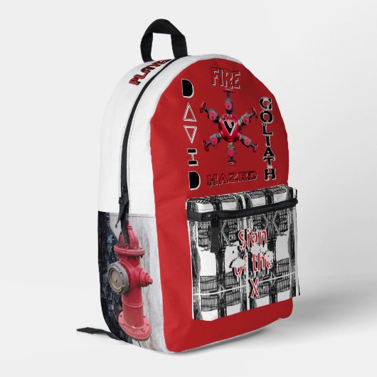 Sac À Dos Imprimé Signe rouge de l'époque (Coin arrière gauche)