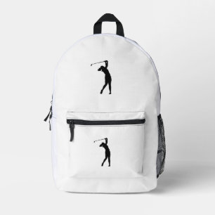 Sac à dos imprimé silhouette de golf pour l'école 