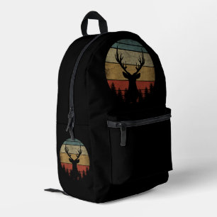 Sac À Dos Imprimé Silhouette de renne vintage tête de cerf