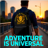 Sac À Dos Imprimé Silhouette de tête de bison contre Arrière - plan