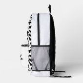 Sac À Dos Imprimé Silhouette de Wolf Noir en course avec le pack (Droite)