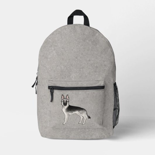 Sac À Dos Imprimé Silver Sable German Shepherd'un joli chien de dess (Recto)