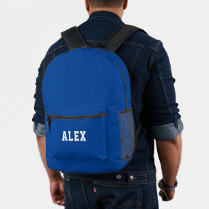 Sac À Dos Imprimé Simple bleu personnalisé