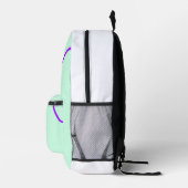 Sac À Dos Imprimé Simple couleur unie ajouter nom texte monogramme (Droite)