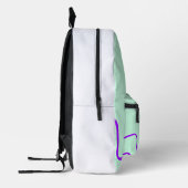 Sac À Dos Imprimé Simple couleur unie ajouter nom texte monogramme (Gauche)