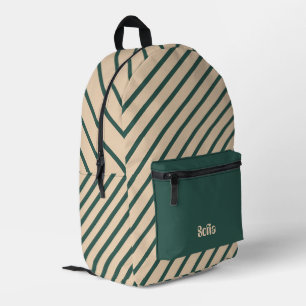 Sac À Dos Imprimé Simple et moderne Grilles de croix beige vert