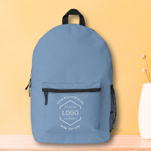 Sac À Dos Imprimé Simple Logo Texte Professionnel Promotionnel Bleu