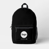 Sac À Dos Imprimé Simple Logo Texte promotionnel Business Black (Recto)