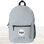 Sac À Dos Imprimé Simple Logo Texte promotionnel Business Blue<br><div class="desc">Ajoutez votre propre logo et le choix du texte à cette conception. Supprimez le texte si vous préférez. Minimaliste et professionnel. Idéal pour un produit promotionnel pour vos clients et clients. Pour les autres versions,  consultez la collection.</div>